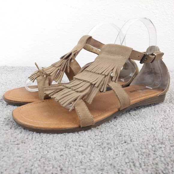 Minnetonka Shoes - Minnetonka Fringe Sandal Womens Size 9 Shoes Suede Moccasin Native American Boho